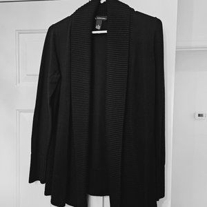 NEUSED INC INTERNATIONAL CONCEPTS LADIES SIZE SMALL BLACK OPEN CARDIGAN